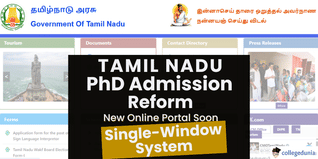 Tamil Nadu Plans Single-Window PhD Admission System in State Universities; New Online Portal to Be Developed
